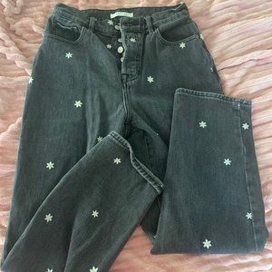 Pac sun black sunflower jeans size 25